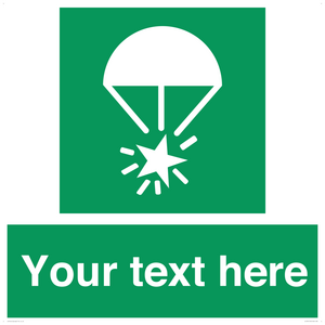 Custom sign safe condition Rocket parachute flare